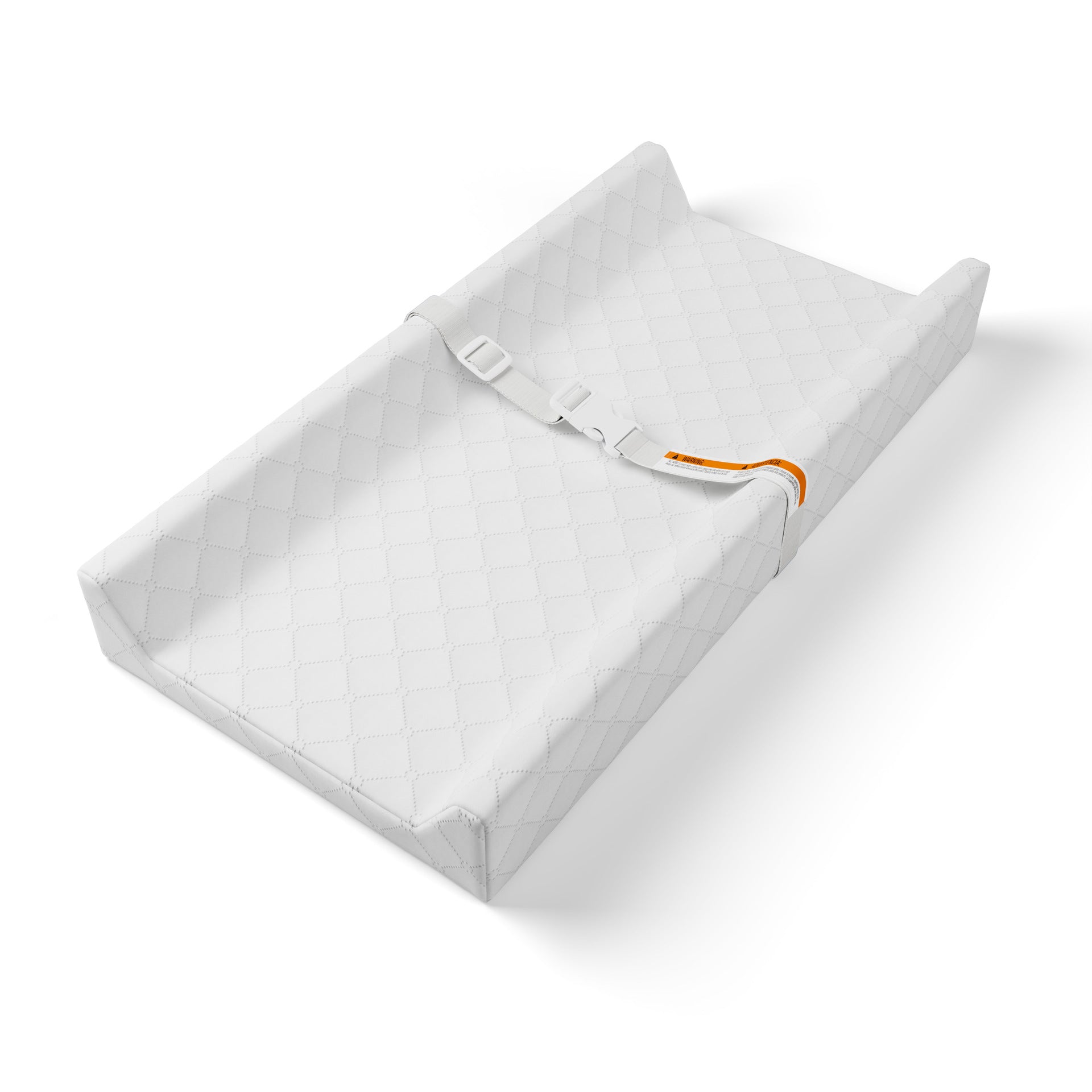 Portable foam changing pad with contoured design for safe and comfortable use.