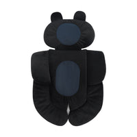 Portable stroller seat cushion with spinal support for newborns and toddlers