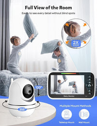 Portable Baby Monitor With Large 5 Inch Screen