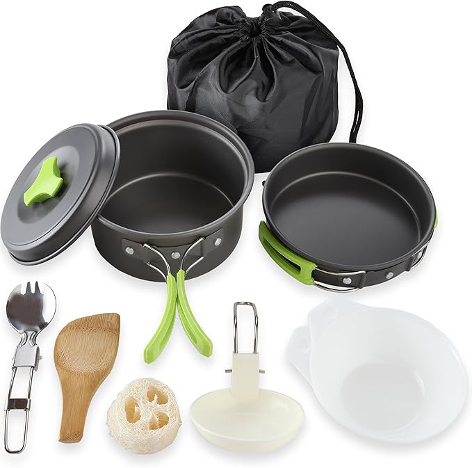 Lightweight Mess Kit for Backpacking Stove Cooking