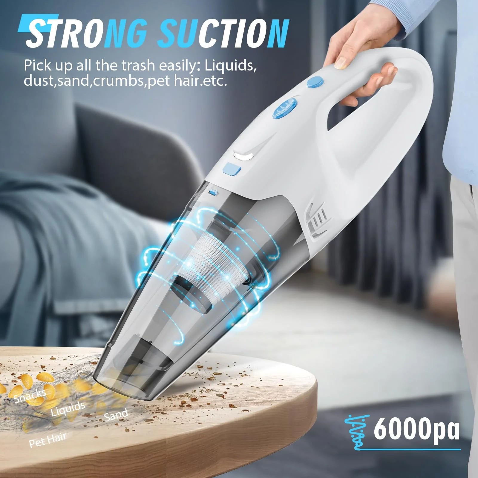 Cordless Hand Vacuum with LED