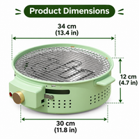 Compact Round Cooking Stove for Baking & Outdoor Food Prep