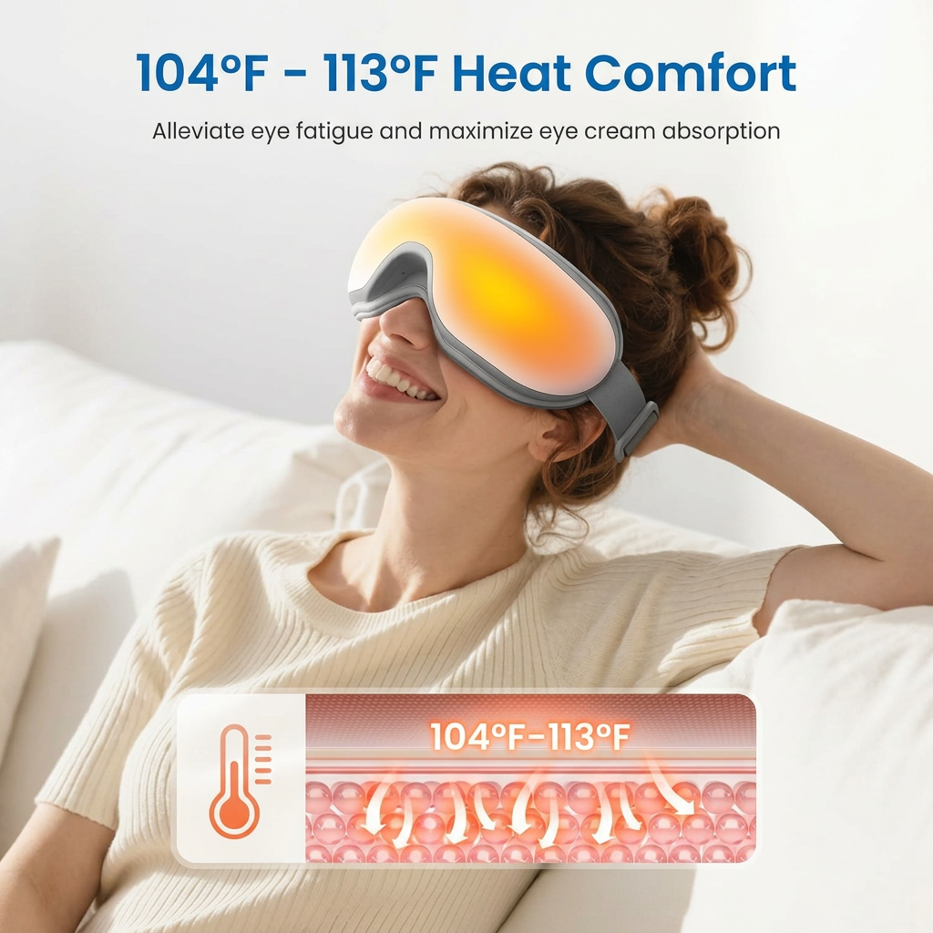Portable eye relaxation mask with soft wearable design