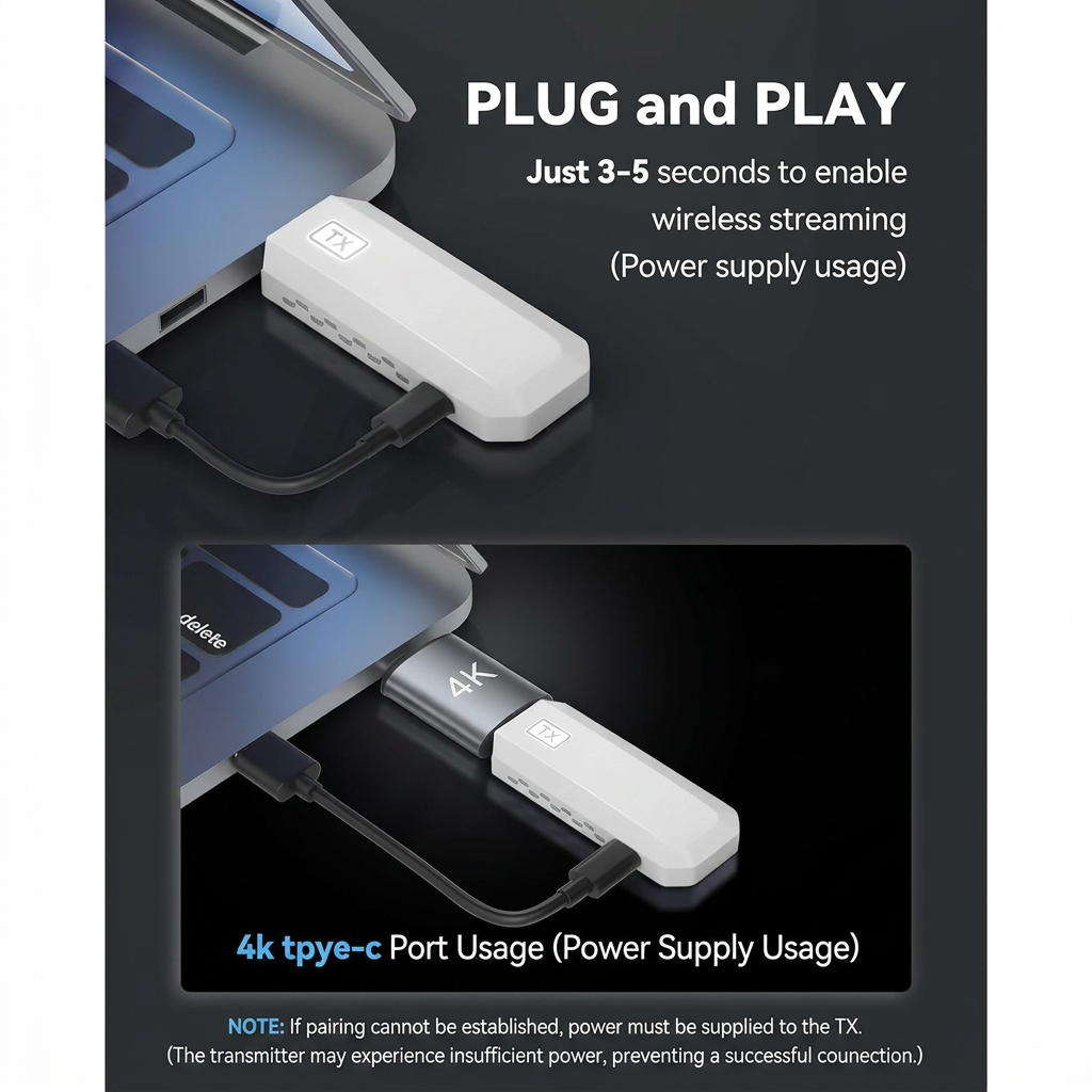 Portable HDMI display adapter for TV and laptop use