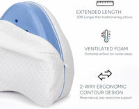 Portable knee pillow suitable for travel bed and sofa use