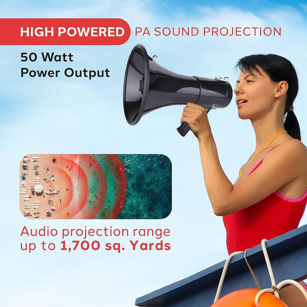 Portable PA loudspeaker for outdoor announcements