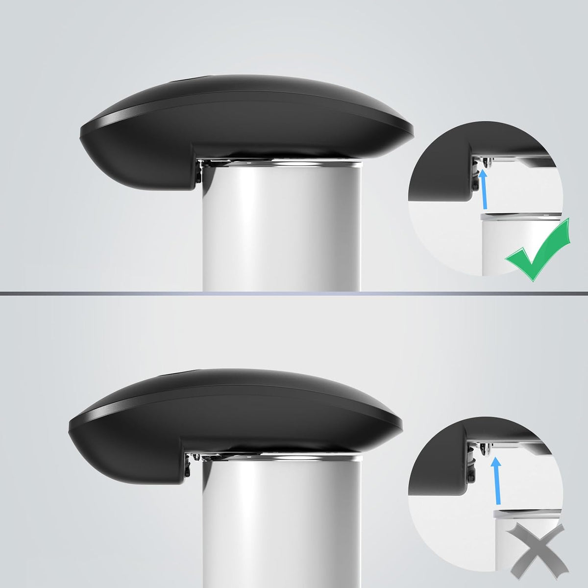 Compact rechargeable electric can opener with a space-saving handheld design for kitchen storage.