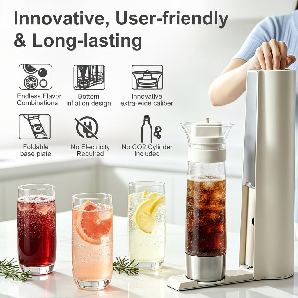 Foldable Base Sparkling Beverage Maker