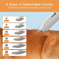 Dog grooming vacuum cleaner with hair collection function