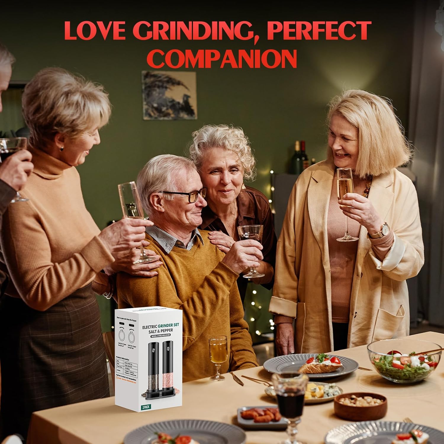 Premium Automatic Pepper Grinder Set
