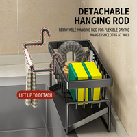 Rustproof Sink Organizer with Sponge Holder and Drain Basket