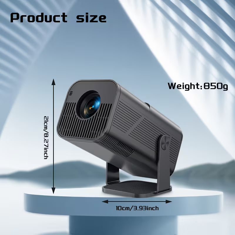 1080P projector displaying movie on large screen