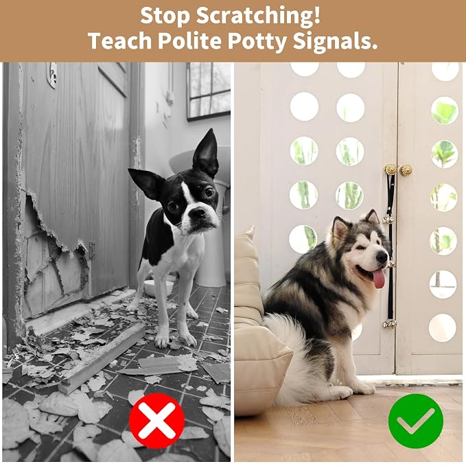 Puppy Training Bells With Adjustable Strap For Door Hanging