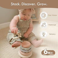 Rainbow stacking rings for toddlers early learning play