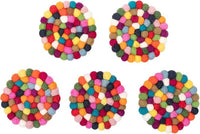 Durable Wool Coasters for Hot and Cold Drinks