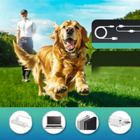 Rechargeable Dog Collar Accessory With Handheld Setting Device