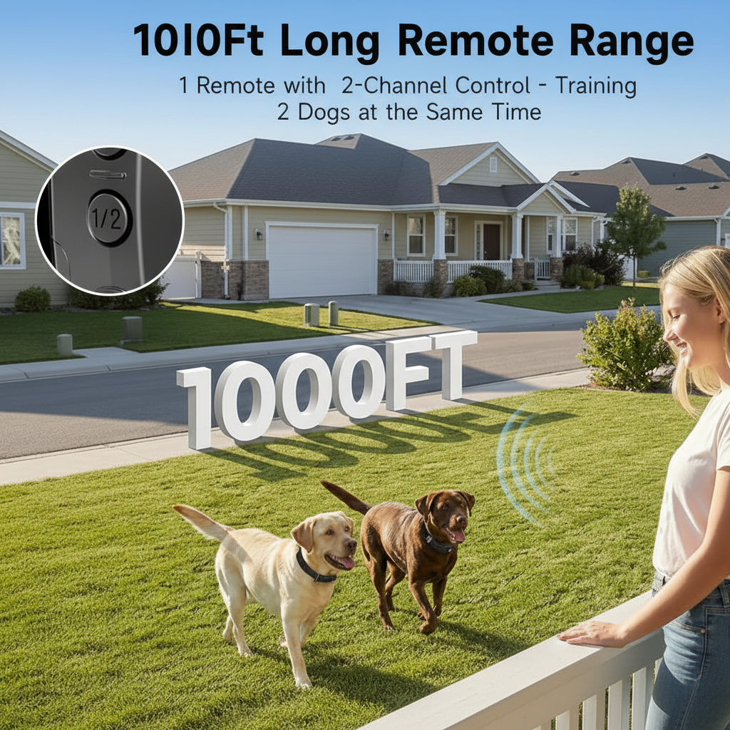Rechargeable Dog Training Collar With Handheld Remote Control