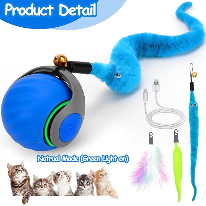 Rechargeable Pet Toy Ball Designed For Cats Of All Sizes
