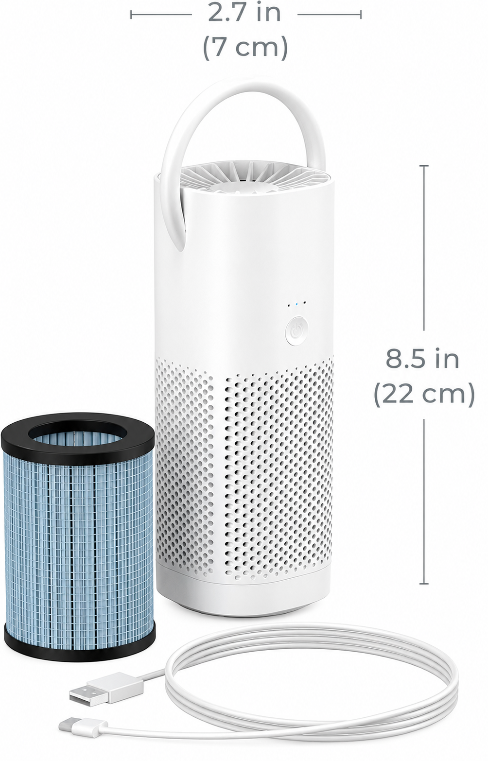 Compact Air Purifier with HEPA 13 & Activated Carbon