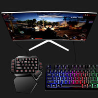 ergonomic one handed gaming keyboard with wrist support