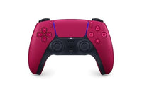 wireless red gaming controller with dual analog sticks and touchpad