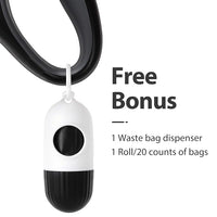 Retractable dog leash with reflective tape