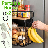 Refrigerator magnetic storage rack for spice jars, packets, and small kitchen accessories.