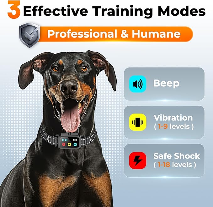 Remote Dog Collar Set With Adjustable Strap And Handheld Controller