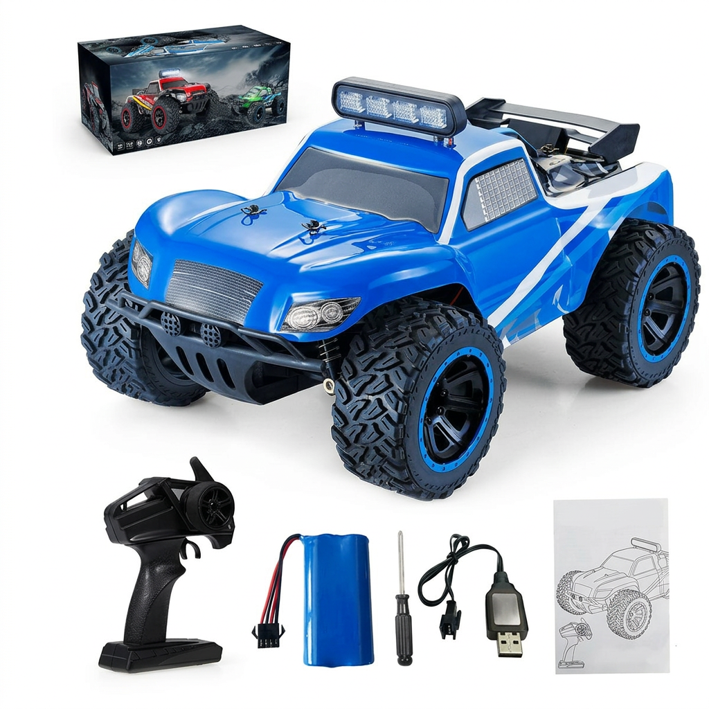RC climbing car with built-in lights