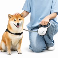 Retractable dog leash with adjustable chest strap