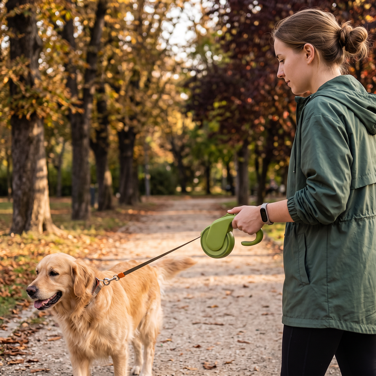 Retractable pet leash suitable for dogs and cats