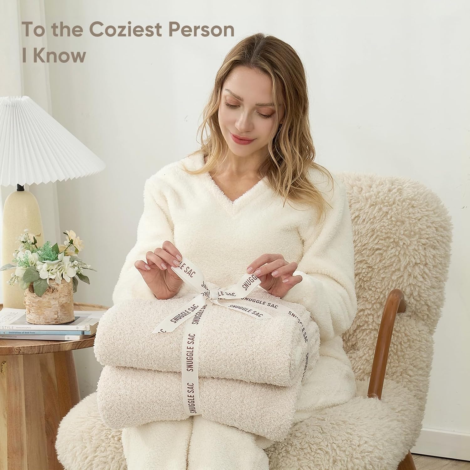 Warm Cozy Knitted Blanket for Living Room Picnic and Bedroom