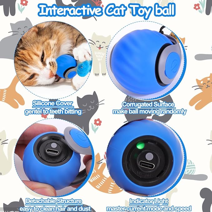 Rolling Cat Activity Ball For Daily Play And Exercise