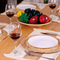 Round handmade table placemats set of 6 for kitchen, dining room, and farmhouse table decor