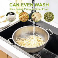 Dishwasher safe kitchen strainer for pasta and noodles