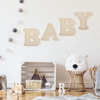 Rustic alphabet letters perfect for baby shower gift and nursery decoration.