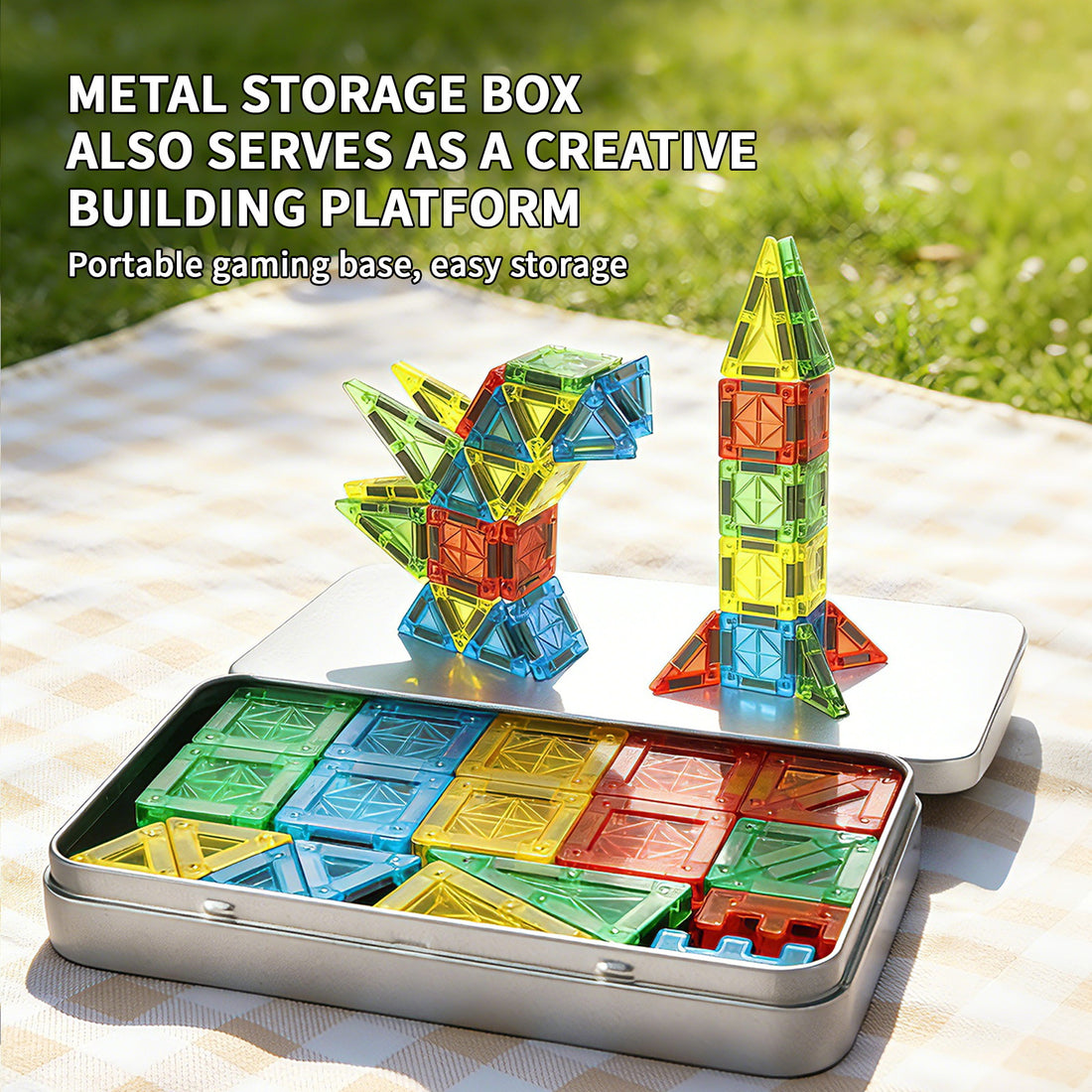 STEM building tiles toy for creative design and educational play for children
