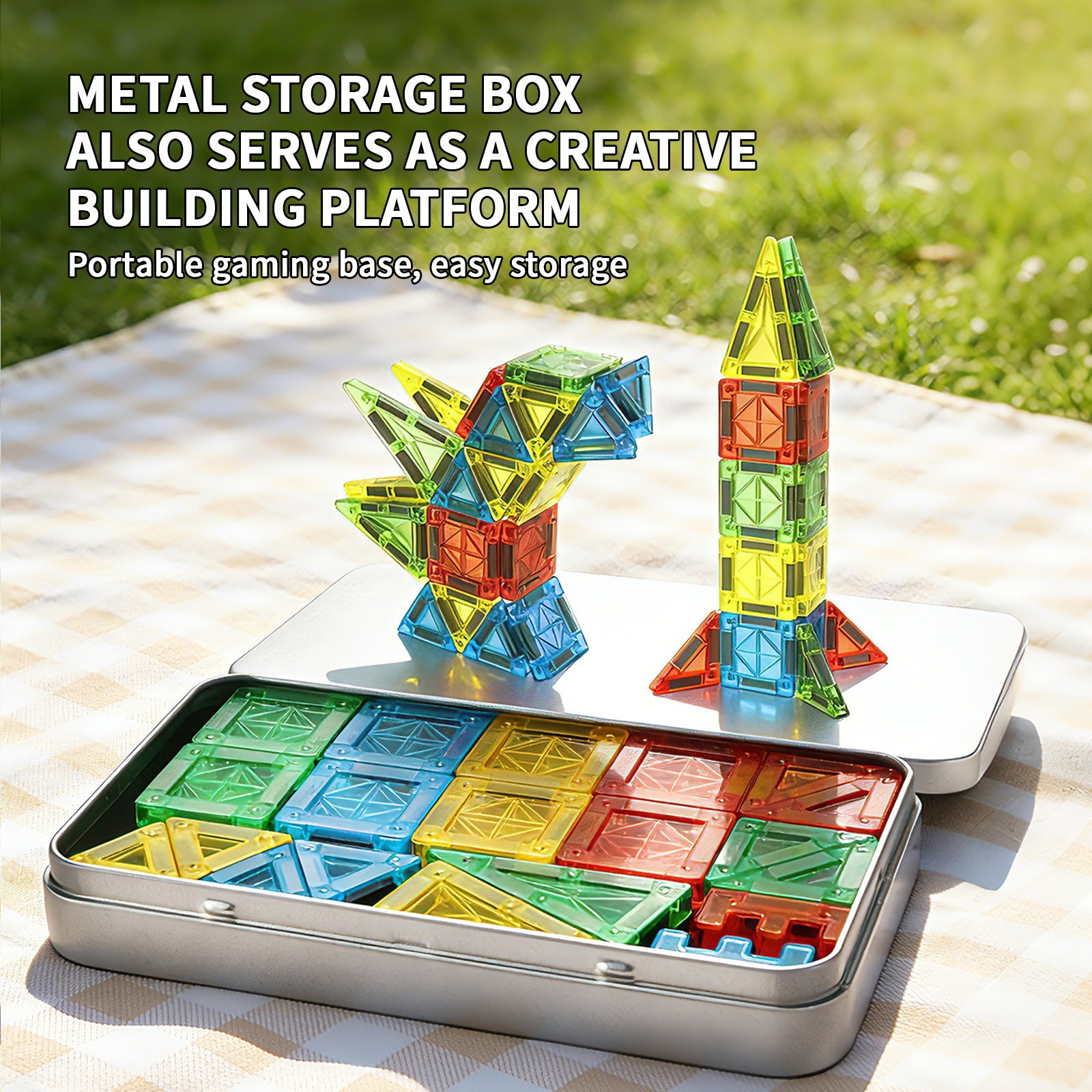 STEM building tiles toy for creative design and educational play for children