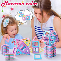 STEM educational toy for kids with magnetic building blocks