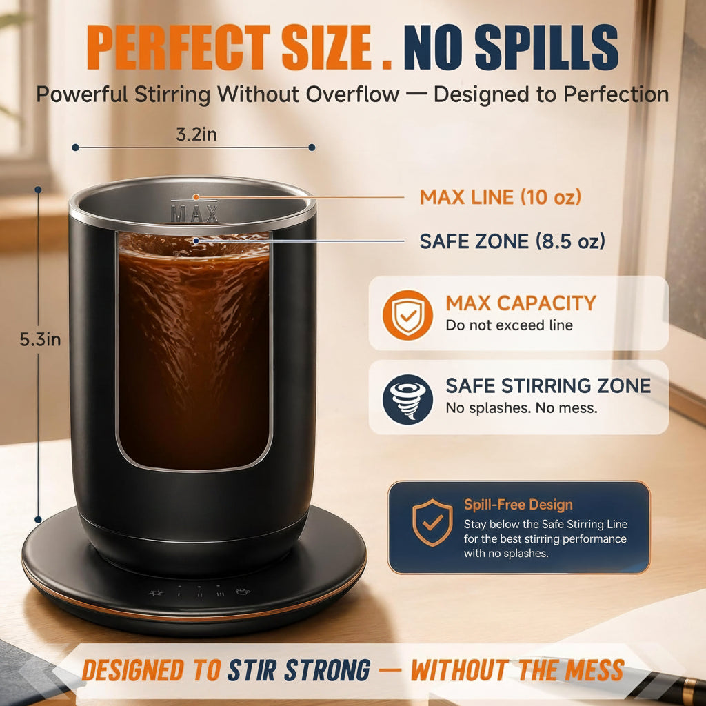 Automatic Magnetic Mixing Cup with 3 Heat Settings