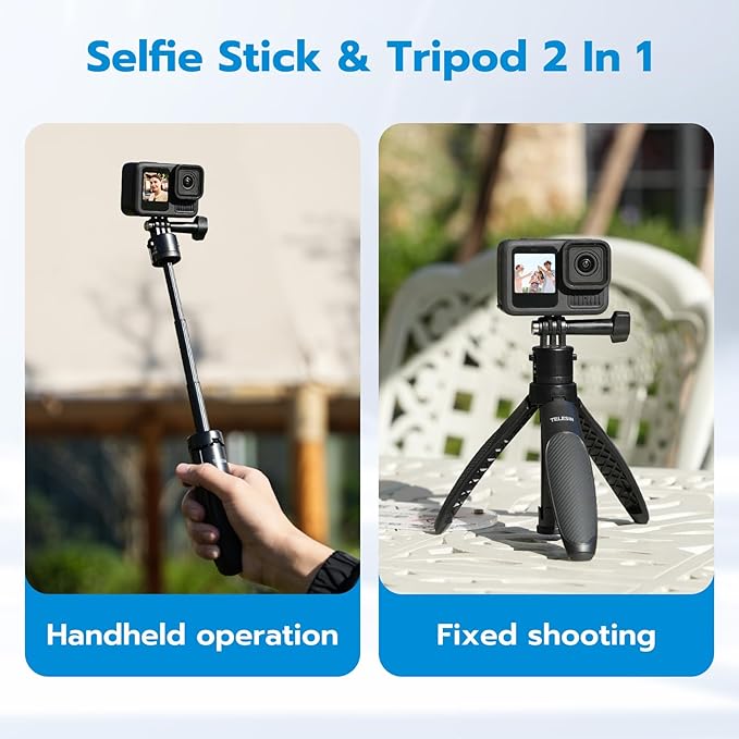 Using the 40cm Selfie Stick Tripod with GoPro, Insta360, and DJI Osmo Action Cameras for Stable Footage
