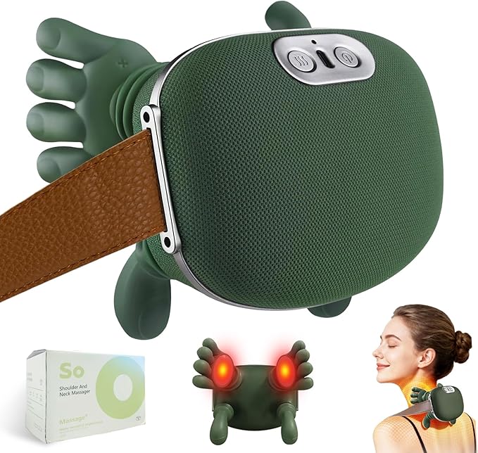 Shoulder and neck massager with 4D kneading design for home use