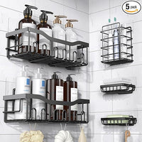 Stainless Steel Shower Caddy No Drill Set