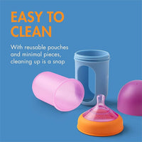 Close-up of the Nipple of Silicone Baby Bottle with Anti-Colic Vent System