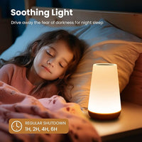Sleek touch lamp for bedroom decor with dimmable LED light