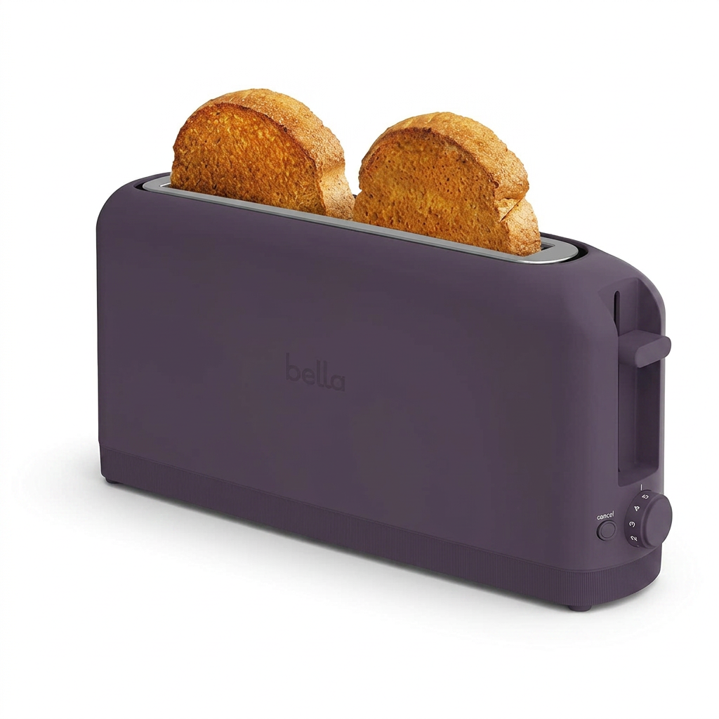Compact Bread Toaster with Adjustable Browning Control