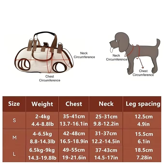 Small Dog Carrier Bag With Secure Sling Design For Everyday Outings