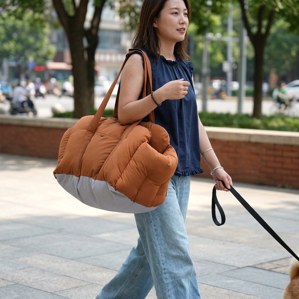 Small dog and cat car bed for vehicle travel
