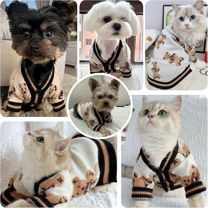 Soft Knitted Outfit For Small Breed Dogs
