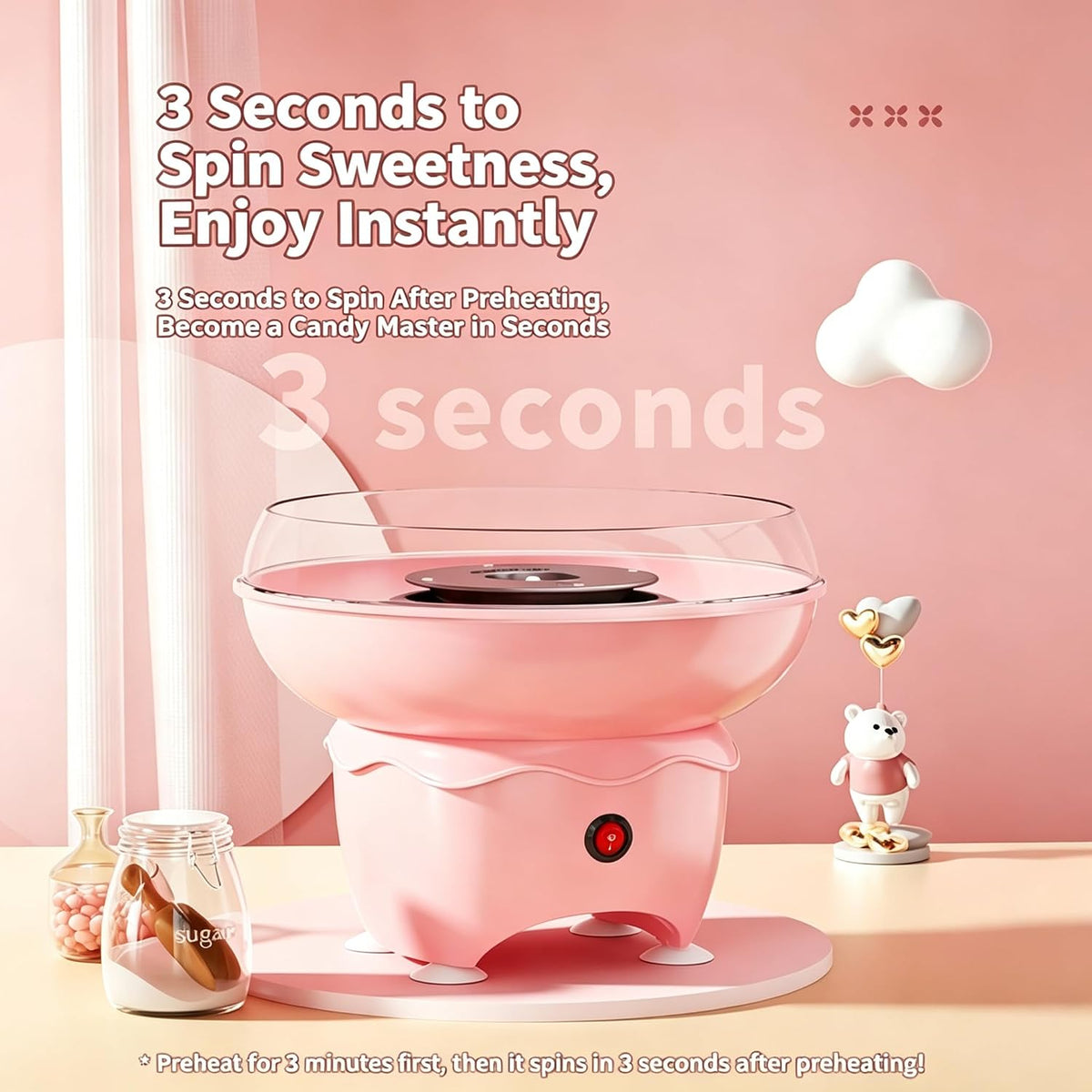 Homemade Cotton Candy Maker – Mini Portable Machine